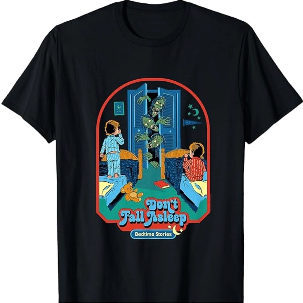 NWT Steve Rhodes Don’t Fall Asleep Bedtime Stories T-Shirt size medium 🆕 - Picture 1 of 7